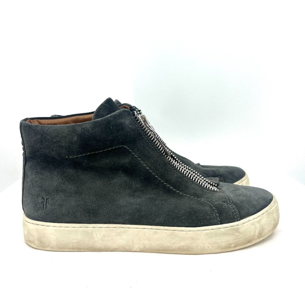 Frye Lena Zip Suede Gray Sneakers Women's Size 9